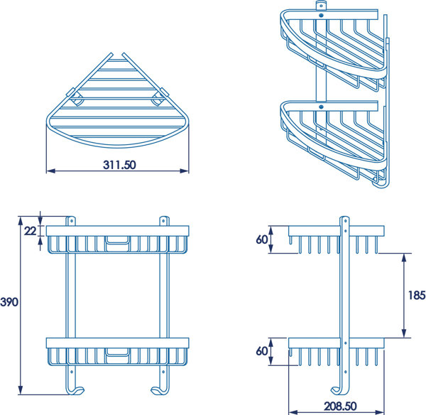 Croydex Aluminium Storage Drill / Screw Shower Caddy & Reviews Wayfair.co.uk